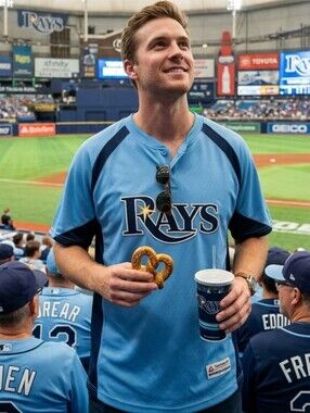 Tampa Bay Rays MLB Jersey #12 Men’s L Blue Teamwork Athletic Apparel